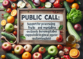 Javni poziv: Podrška preradi voća i povrća isključivo od domaćih sirovina!