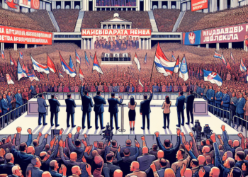 Srpska napredna stranka okuplja mase na velikom skupu u Beogradskoj areni