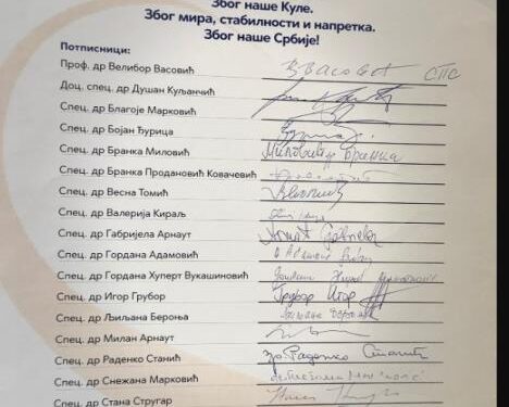 75% lekara u Kuli podržava listu ‘Aleksandar Vučić – Kula, naša porodica’