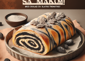 Mramorna štrudla sa makom: Brzi kolači za slatke trenutke!