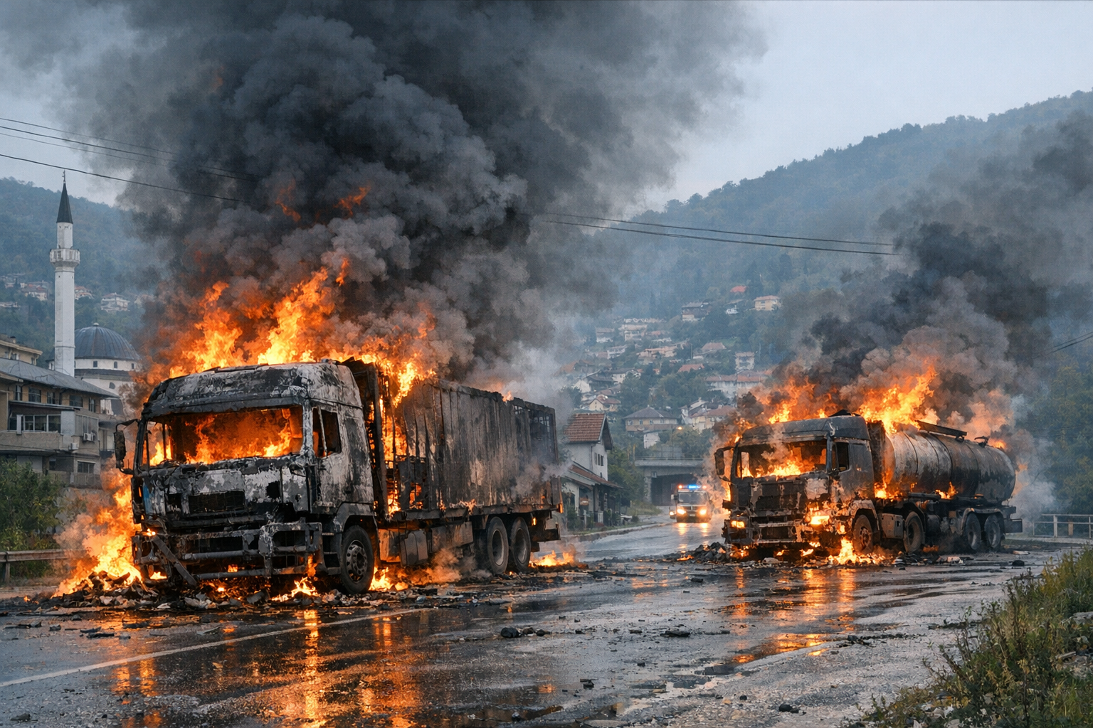 Kod Prijepolja gorela dva kamiona