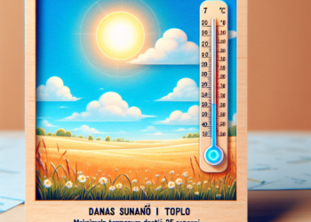 Danas sunčano i toplo: Maksimalna temperatura dostiže 25 stepeni