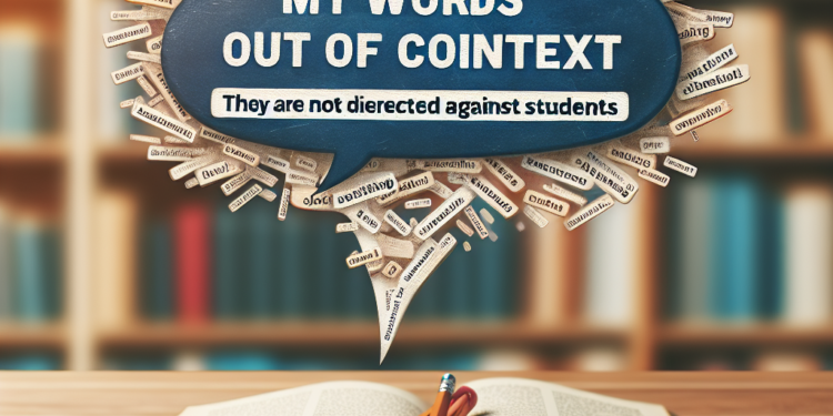 Moje reči izvučene iz konteksta: Nisu bile usmerene protiv studenata
