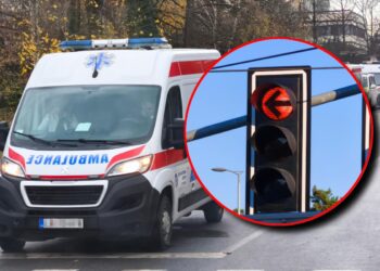 Teške povrede: Mladić povređen padom semafora u Novom Sadu