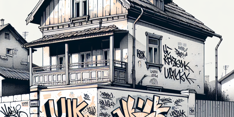Kancelarija za KiM: Na kući Jovanovića u Mogili ispisani grafiti „UČK“