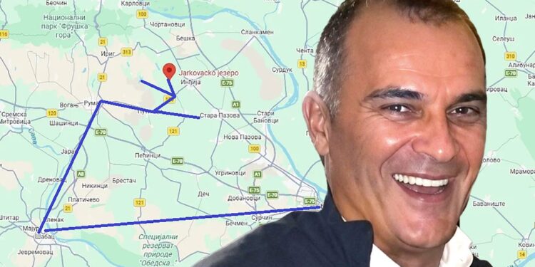 Šokantni podaci: Inspektori otkrili mapu u telefonu ubice Aleksandra Nešovića! 1 Zastrašujuća ruta: Mapa otkriva kretanje osumnjičenih ubica sa telom Aleksandra Nešovića