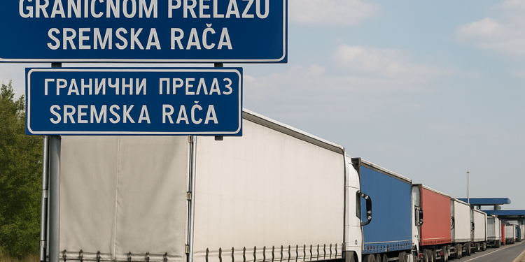 AMSS: Teretnjaci na izlazu iz Srbije čekaju sat vremena na graničnom prelazu Sremska Rača