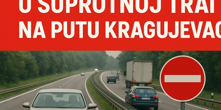 Kažnjen čovek koji je vozio u spurotnoj traci na putu Kragujevac