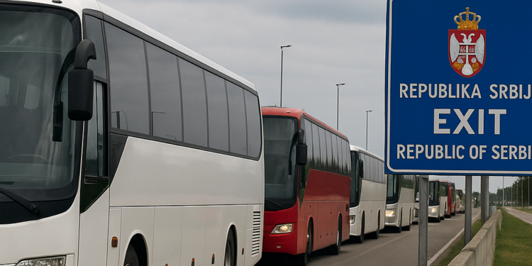 AMSS: Autobusi čekaju tri sata na izlazu iz Srbije 1 AMSS: Autobusi čekaju tri sata na izlazu iz Srbije