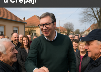Vučić krenuo u Orlovat, družio se sa ljudima u Crepaji