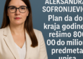 Aleksandra Sofronijević: Plan da do kraja godine rešimo 800.000 do milion predmeta upisa