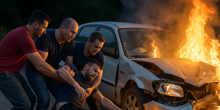 Bjelopoljci herojski spasili sugrađanina iz slupanog automobila pre nego što se zapalio! 1 Bjelopoljci herojski spasili sugrađanina iz slupanog automobila pre nego što se zapalio!