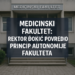 Medicinski fakultet: Rektor Đokić povredio princip autonomije fakulteta