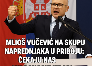 Mlioš Vučević na skupu naprednjaka u Priboju: „Čekaju nas sudbonosni izbori“