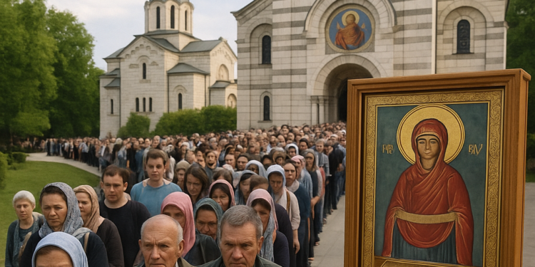 SPC: Od Spasovdana do večeras 478.000 vernika se poklonilo Bogorodičinom pojasu 1 SPC: Od Spasovdana do večeras 478.000 vernika se poklonilo Bogorodičinom pojasu