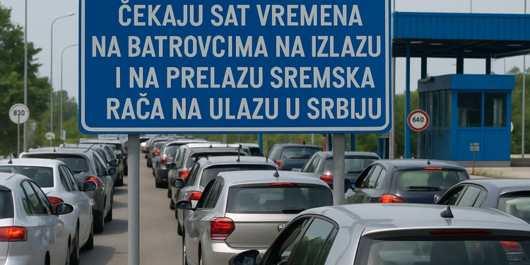 AMSS: Putnička vozila čekaju sat vremena na Batrovcima na izlazu i na prelazu Sremska Rača na ulazu u Srbiju 1 AMSS: Putnička vozila čekaju sat vremena na Batrovcima na izlazu i na prelazu Sremska Rača na ulazu u Srbiju