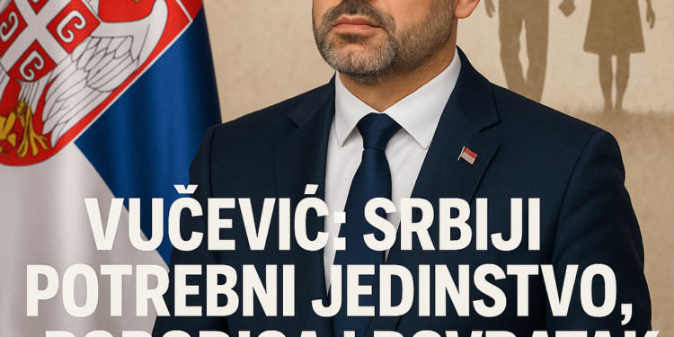 Vučević: Srbiji potrebni jedinstvo, porodica i povratak normalnom životu