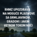 RHMZ upozorava na moguće pljuskove sa grmljavinom, gradom i jakim vetrom tokom noći