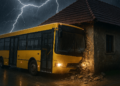 Haos kod Kruševca: Autobus udario u zid kuće usred jakog nevremena 6 Haos kod Kruševca: Autobus udario u zid kuće usred jakog nevremena