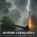 Nevreme u Kragujevcu: Vetar čupao drveće, grom udario u banderu i izazvao požar
