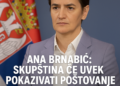 Ana Brnabić: Skupština će uvek pokazivati poštovanje prema zemljama koje su pomogle Srbiji