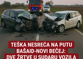 Teška nesreća na putu Bašaid-Novi Bečej: Dve žrtve u sudaru vozila