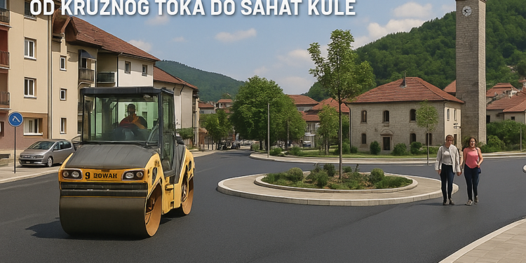 Novi asfalt menja lice Prijepolja, građani zadovoljni radovima od kružnog toka do Sahat kule