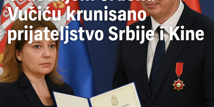 Suzana Vasiljević: Uručenjem ordena Vučiću krunisano prijateljstvo Srbije i Kine