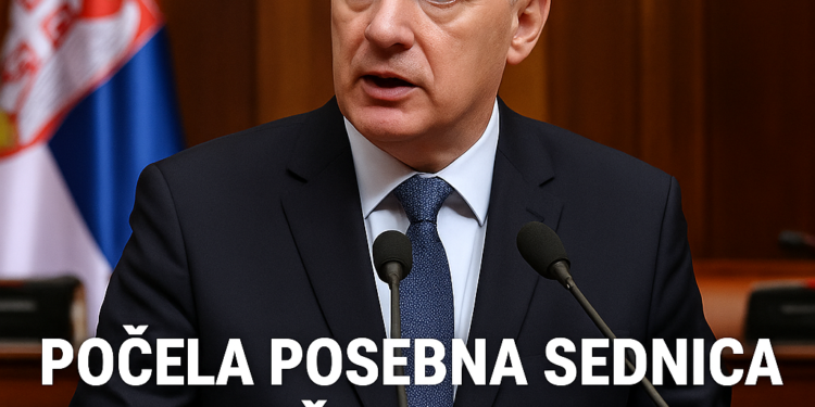 Počela posebna sednica Skupštine Srbije, obraća se Gobaš