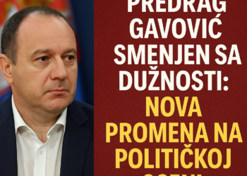Predrag Gavović smenjen sa dužnosti: Nova promena na političkoj sceni