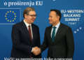 Vučić na Samitu EU-Zapadni Balkan u Tivtu: Razgovor o proširenju EU Vučić sa premijerom Irske o procesu proširenja Evropske unije i reformama koje Srbija sprovodi