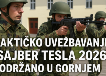 Taktičko uvežbavanje „Sajber Tesla 2026“ održano u Gornjem Milanovcu Taktičko uvežbavanje „Sajber Tesla 2026“ izvedeno u kasarni u Gornjem Milanovcu