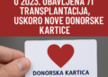 Obeležen Nacionalni dan donora u Beogradu, predstavljena nova donorska kartica Obeležen Dan donora: U 2026.obavljena 71 transplantacija, uskoro nove donorske kartice