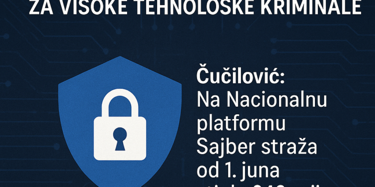 Sajber straža: Država primila 240 prijava za visoke tehnološke kriminale Čučilović: Na Nacionalnu platformu Sajber straža od 1. juna stiglo 240 prijava 1 Sajber straža: Država primila 240 prijava za visoke tehnološke kriminale Čučilović: Na Nacionalnu platformu Sajber straža od 1. juna stiglo 240 prijava
