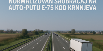 Normalizovan saobraćaj na E-75 kod Velike Plane nakon uklanjanja kamiona Normalizovan saobraćaj na auto-putu E-75 kod Krnjeva