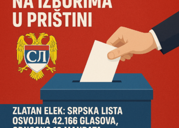 Srpska lista osvojila svih 10 mandata na izborima u Prištini Zlatan Elek: Srpska lista osvojila 42.166 glasova, odnosno 10 mandata u srpskim sredinama