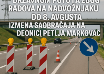 Izmena saobraćaja na državnom putu I A zbog radova na nadvožnjaku do 8. avgusta Izmena saobraćaja na deonici petlja Markovac