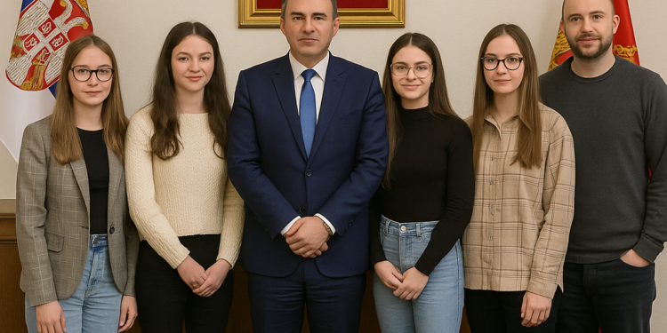 Предсједник Вранеш угостиио најуспјешније младе физичарке и њиховог ментора