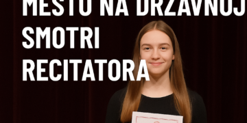 Jana Radanović osvojila treće mesto na Državnoj smotri recitatora!