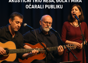 Francusko-srpsko veče u GKC-u: Akustični trio Neša, Đola i Mira očarali publiku