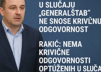 Rakić: Optuženi u slučaju "Generalštab" ne snose krivičnu odgovornost Rakić: Nema krivične odgovornosti optuženih u slučaju ''Generalštab'' 2 Rakić: Optuženi u slučaju „Generalštab“ ne snose krivičnu odgovornost Rakić: Nema krivične odgovornosti optuženih u slučaju ''Generalštab''