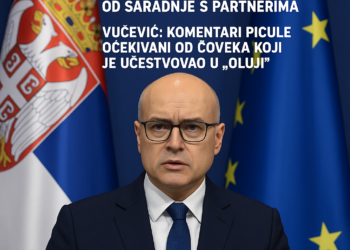 Vučević o Piculinim kritikama: Srbija ne odustaje od saradnje s partnerima Vučević: Komentari Picule očekivani od čoveka koji je učestvovao u "Oluji" 1 Vučević o Piculinim kritikama: Srbija ne odustaje od saradnje s partnerima Vučević: Komentari Picule očekivani od čoveka koji je učestvovao u „Oluji“