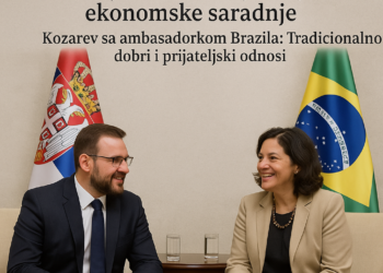 Bilateralni razgovori između Srbije i Brazila o jačanju ekonomske saradnje Kozarev sa ambasadorkom Brazila: Tradicionalno dobri i prijateljski odnosi 1 Bilateralni razgovori između Srbije i Brazila o jačanju ekonomske saradnje Kozarev sa ambasadorkom Brazila: Tradicionalno dobri i prijateljski odnosi