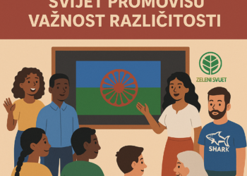 Edukativna radionica o romskoj zajednici: Ronilački klub Tima Ajkula i NVO Zeleni svijet promovišu važnost različitosti.