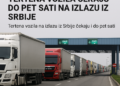 Granični prelazi: Teretna vozila čekaju do pet sati na izlazu iz Srbije Teretna vozila na izlazu iz Srbije čekaju i do pet sati 7 Granični prelazi: Teretna vozila čekaju do pet sati na izlazu iz Srbije Teretna vozila na izlazu iz Srbije čekaju i do pet sati