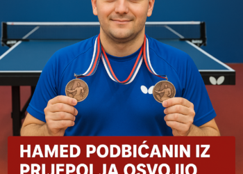 Hamed Podbićanin iz Prijepolja osvojio dve bronzane medalje u stonom tenisu 2 Hamed Podbićanin iz Prijepolja osvojio dve bronzane medalje u stonom tenisu