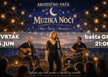 Akustični trio ‘Muzika noći’ oduševljava u bašti GKC-a!