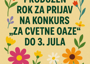 Produžen rok za prijavu na konkurs „Za cvetne oaze“ do 3. jula