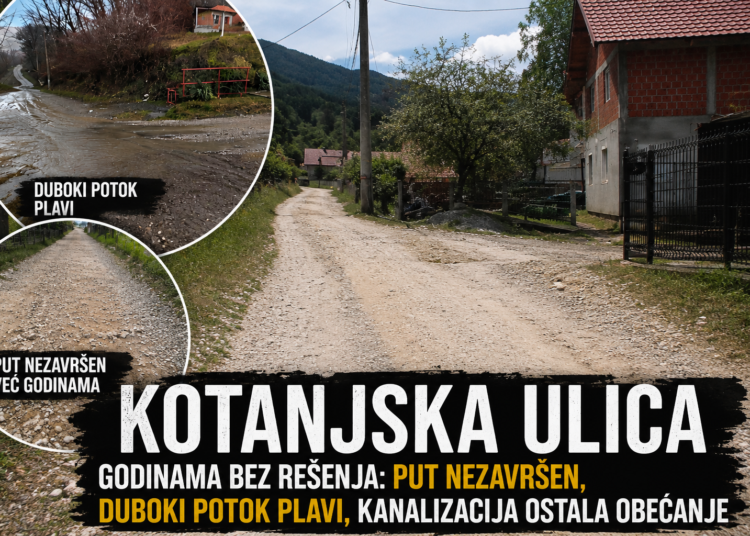 Kotanjska ulica godinama bez rešenja: put nezavršen, Duboki potok plavi, kanalizacija ostala obećanje